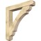 Ekena Millwork Olympic Craftsman Rough Sawn Bracket w/ Offset Brace, Douglas Fir, 8"W x 48"D x 48"H BKT0806X48X48OLY04RDF - alternate 1